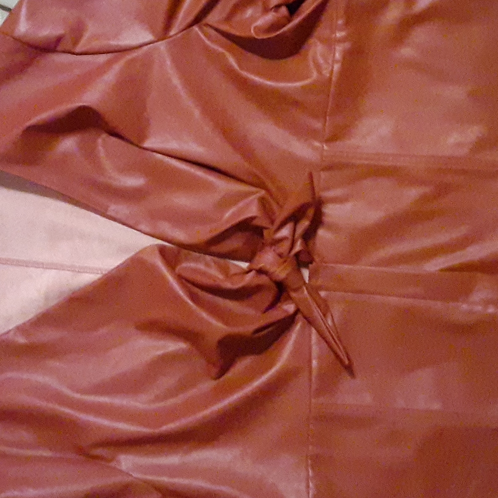Faux leather shirt